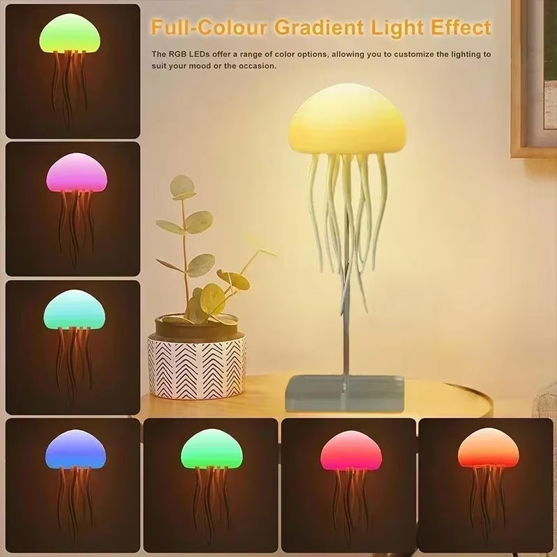 Transform Your Bedroom with the Enchanting RGB Dancing Jellyfish Night Light - Voice-Controlled Magical Decor and Ideal Unique Gift!